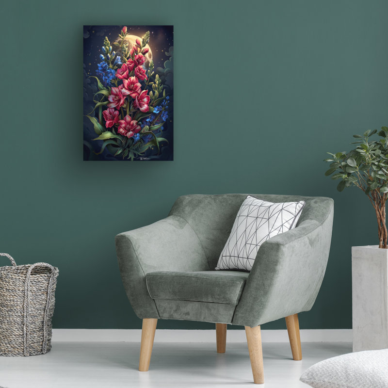 Art sur toile «bol Momart Lunar Snaptastic», rouge et bleu, H 12 po x l 19 po