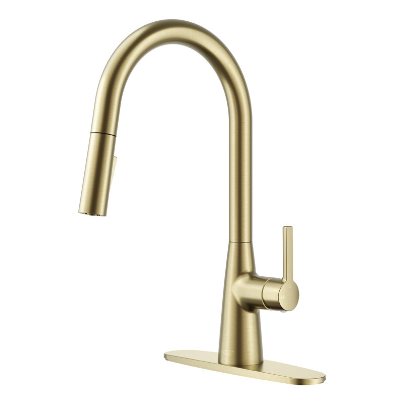 Robinet de cuisine moderne sans contact, Laiton satiné
