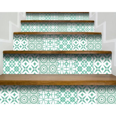 Abstract Non-Wall Damaging Tile Decals