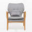Fauteuil d'appoint rembourré avec coussin décoratif et bois de bouleau Amantha-419791161