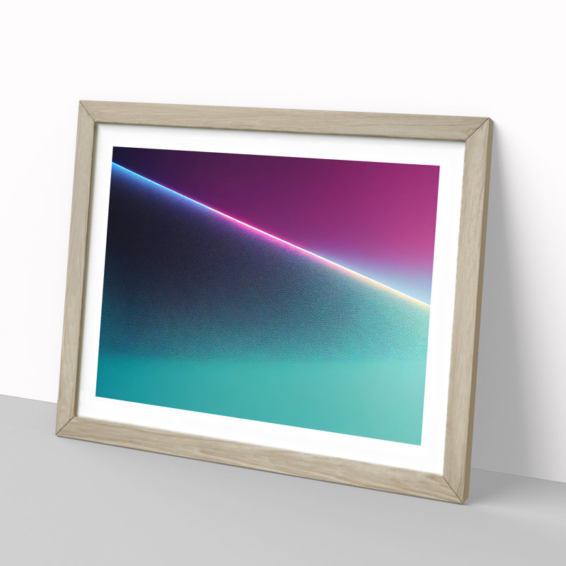 Brave Abstract - Single Picture Frame Painting, 25cm H x 34cm W x 2cm D, Oak Framed