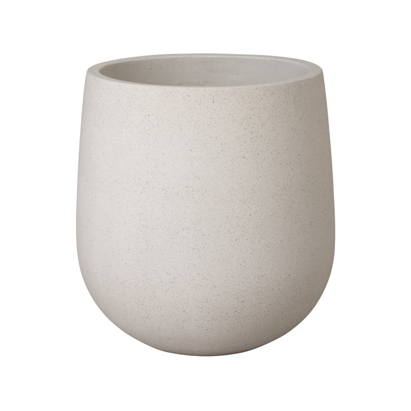 Pot à fleurs en ciment Efkea, H 22 po x l 20 po x P 20 po, Blanc