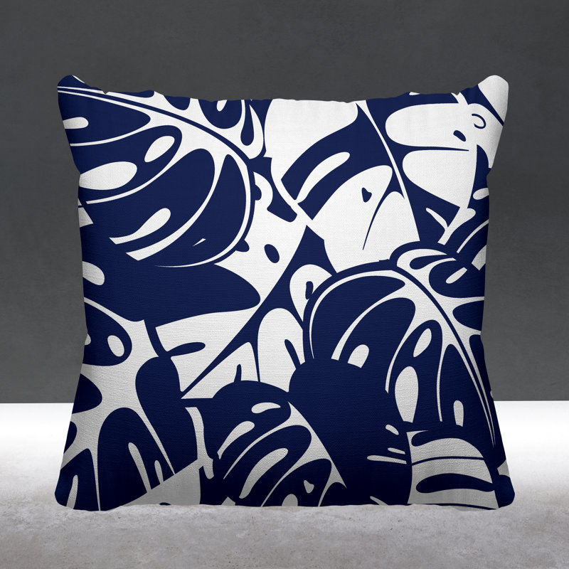 Coussin intérieur / extérieur Acton, Bleu marine, L 19 po x H 19 po