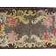 Brown Gray Color Antique Floral Inlay Design American Hooked Rug