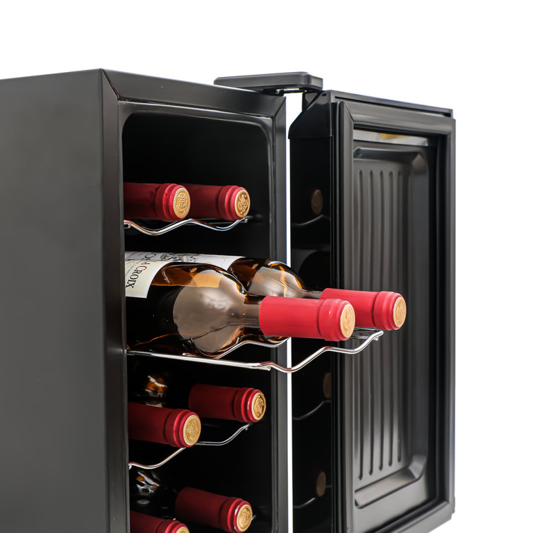 BLACK+DECKER 10.25-in W 8-Bottle Capacity Black Freestanding Wine Cooler in  the Wine Coolers department at