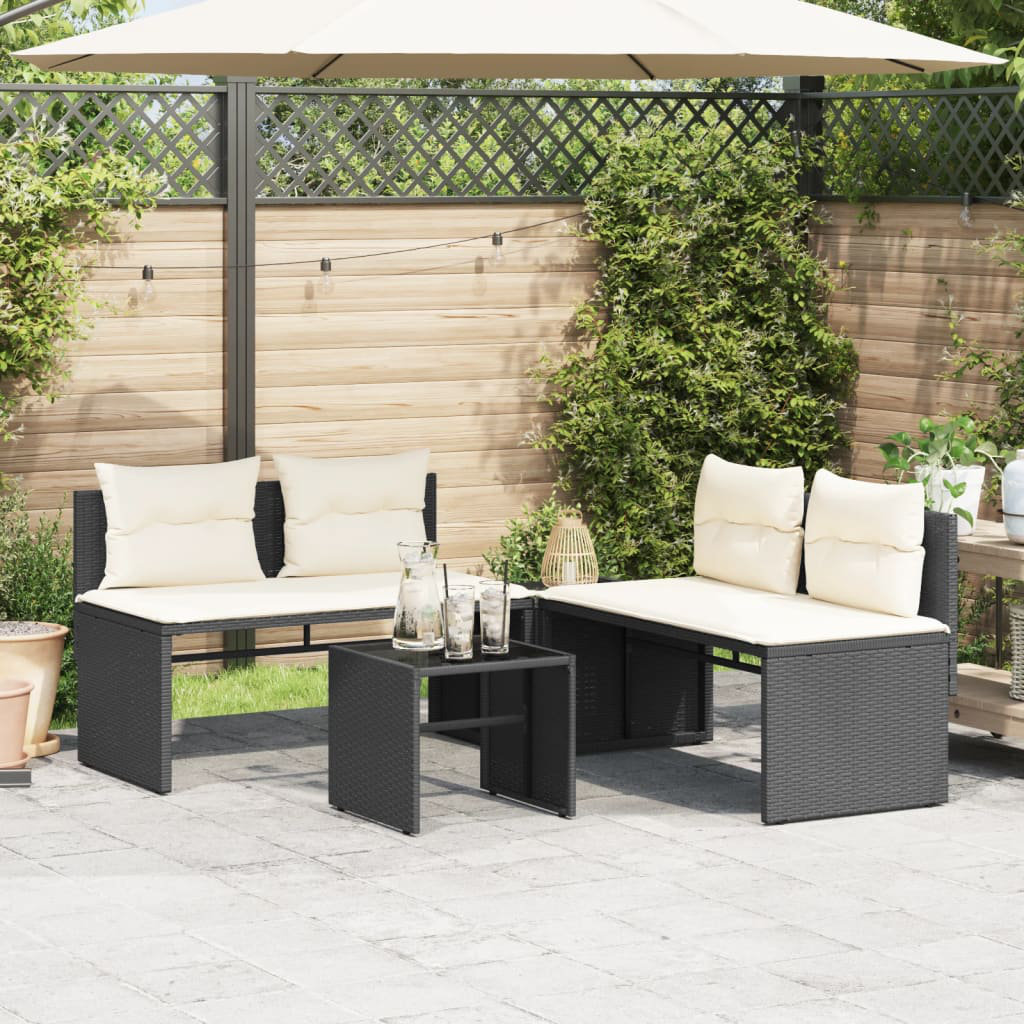 110 cm breites Outdoor-Sitzgruppen-Set Ranu mit Kissen