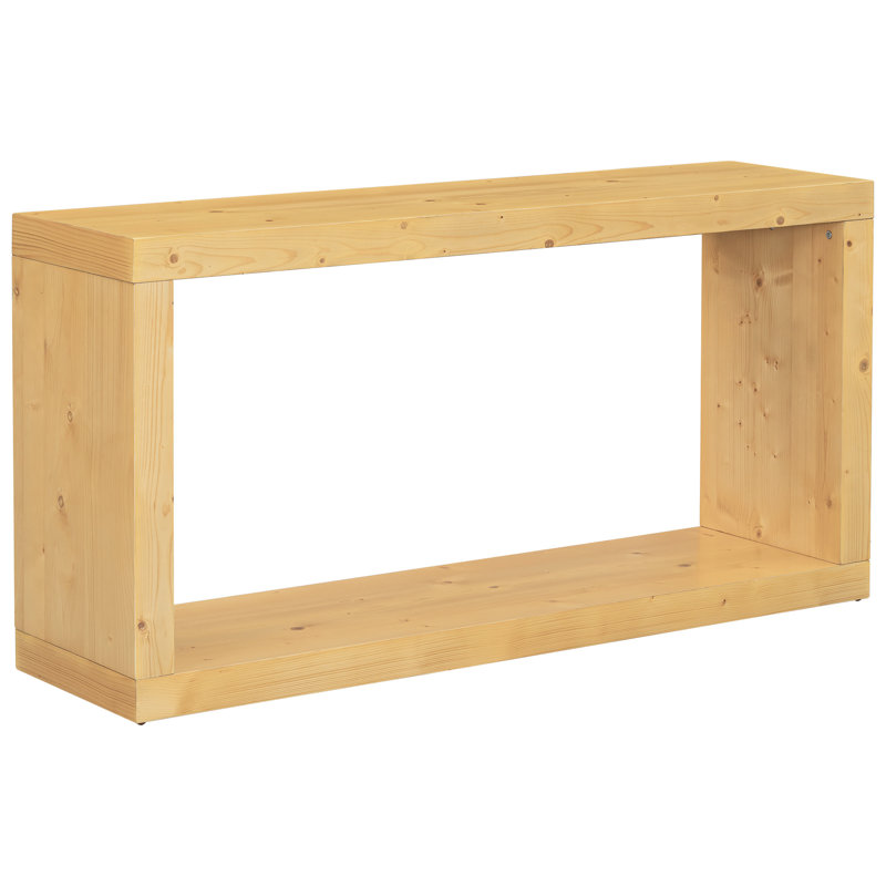 Le concept de table de vestibule carrée et de pin rehausse son look