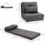 Détente pour plancher 21 gris foncé réglable sur 5 niveaux. Fonctionne comme lit. Comfort 105 - 180. 2 coussins pour plus de confort. Fabrication en acier stable. Option d'économie d'espace. Matériau en lin. L 23,5 po x P 31,5 po x H 22 po