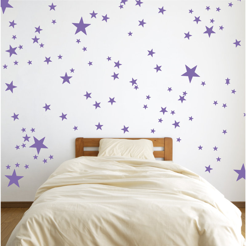 Adhésif décoratif étoiles, Lavande, H 24 po x l 27 po x P 0,01 po