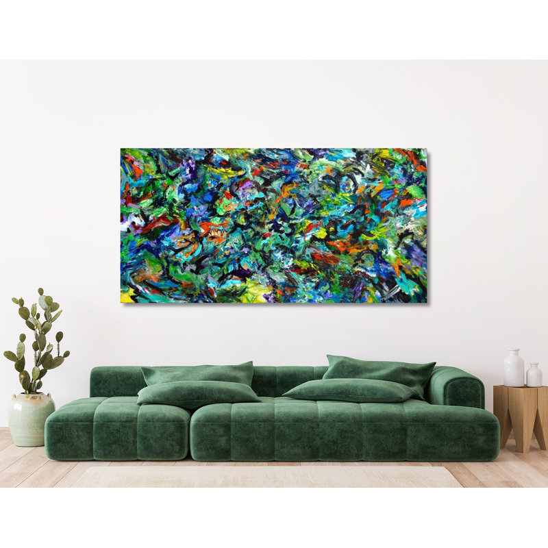 Celebration II On Giclee Canvas Hand Embellished Art, 60" H x 30" W x 1.5" D, Wrapped Canvas