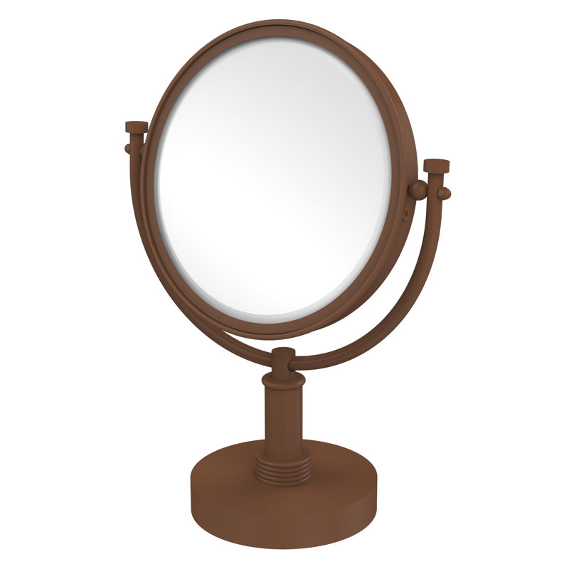 Miroir grossissant moderne et contemporain, Bronze antique, 2X