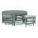 Table basse en rotin avec bancs Raffles