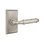 Ribbon And Reed Round Passage (Hall & Closet) Door Lever with Rectangle Rosette