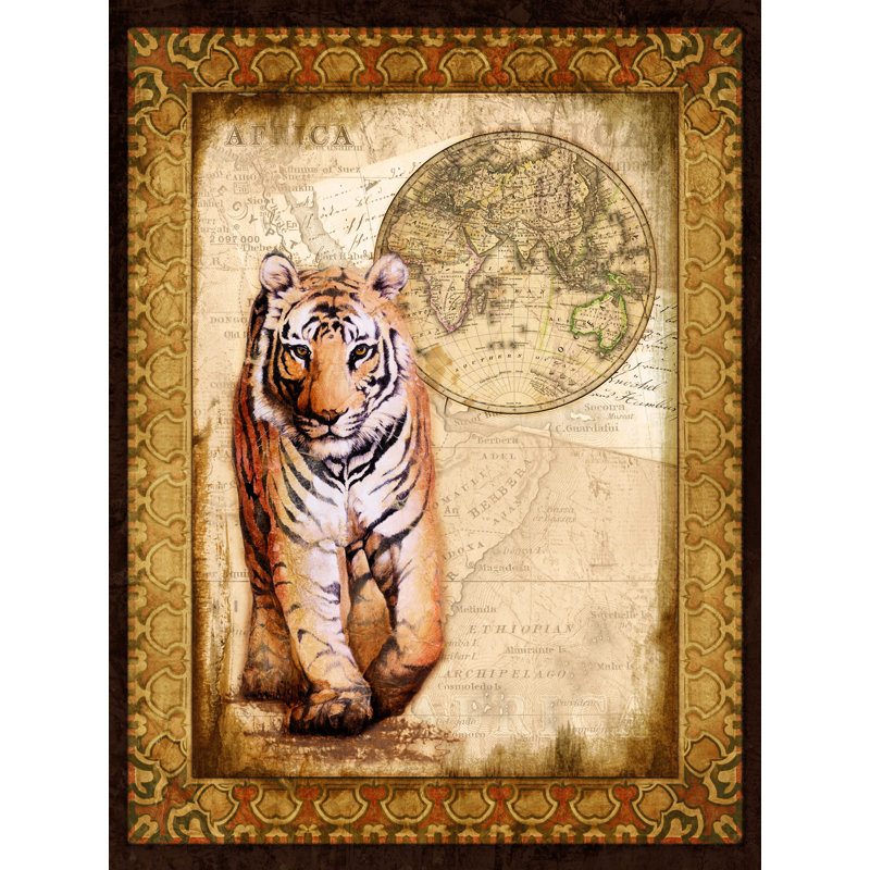Safari Kitty 1, impression sur toile tendue, H 16 po x l 12 po
