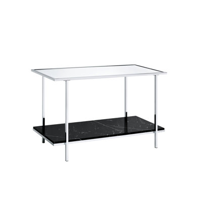 Console moderne en simili marbre miroitant