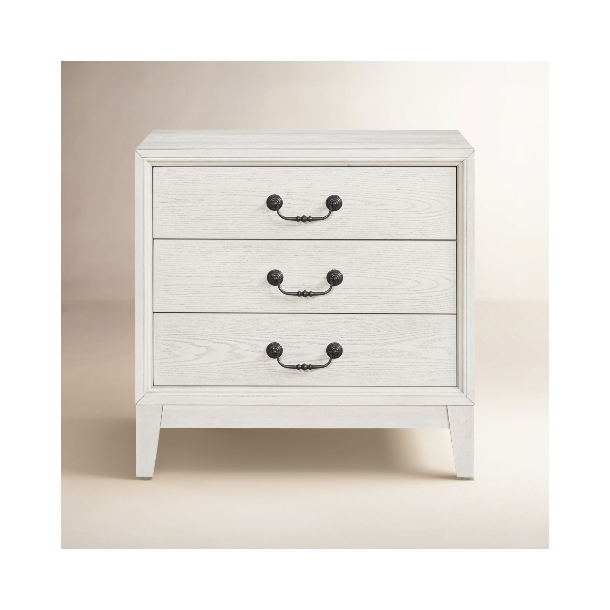 Bartlett 3 Drawer Nightstand, White