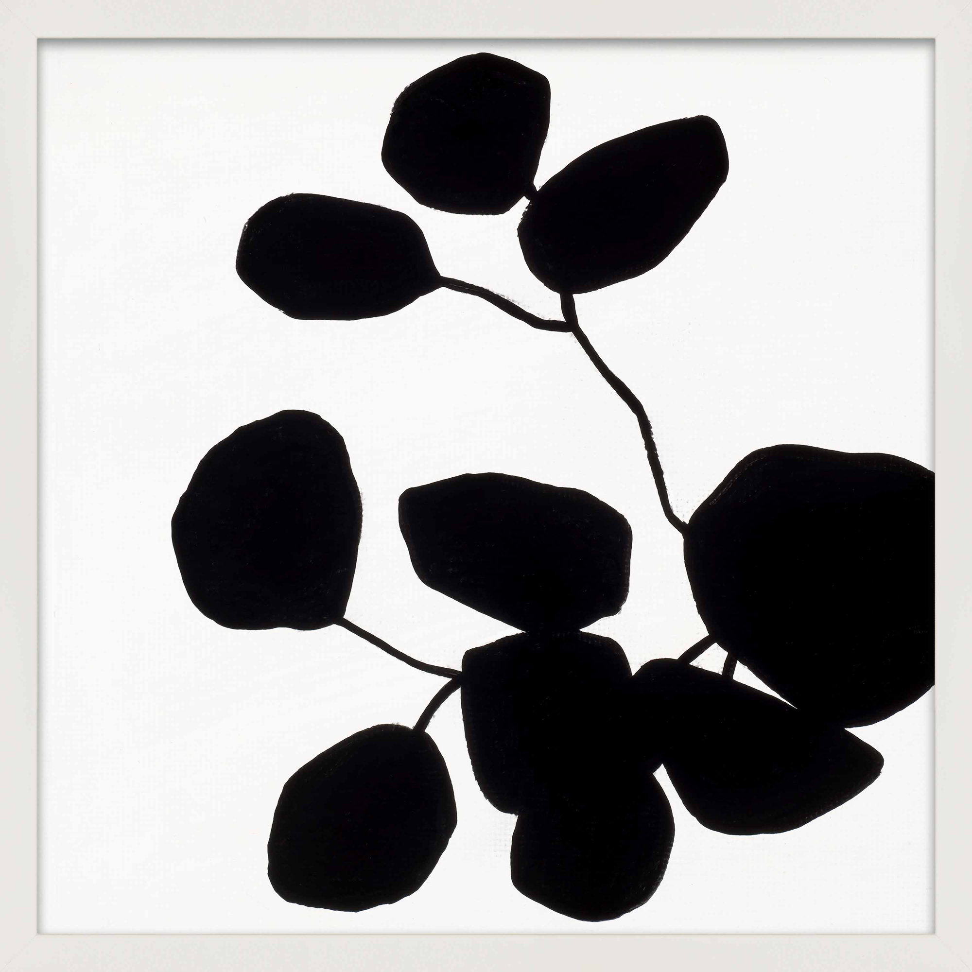 Modern Botanical 5 by Lee Lessem, White Framed Paper, 16" H x 16" W x 1.25" D