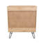 Ensemble de 2 commodes modernes à 3 tiroirs avec pieds en métal pour chambre Salem
