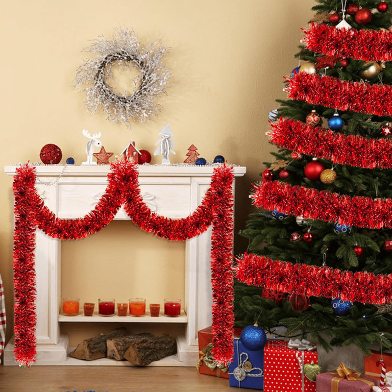 Couronne de faux guirlande de 6,1 po, Rouge