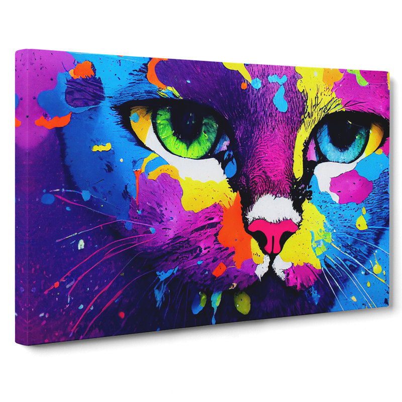Cat Splash Vol.7 Abstract - Wrapped Canvas, 35cm H x 50cm W x 3cm D