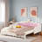 Extending Upholstered Daybed With Led Lights And Crown Headboard-1418250644