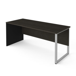 72W Table Desk with Rectangular Metal Leg