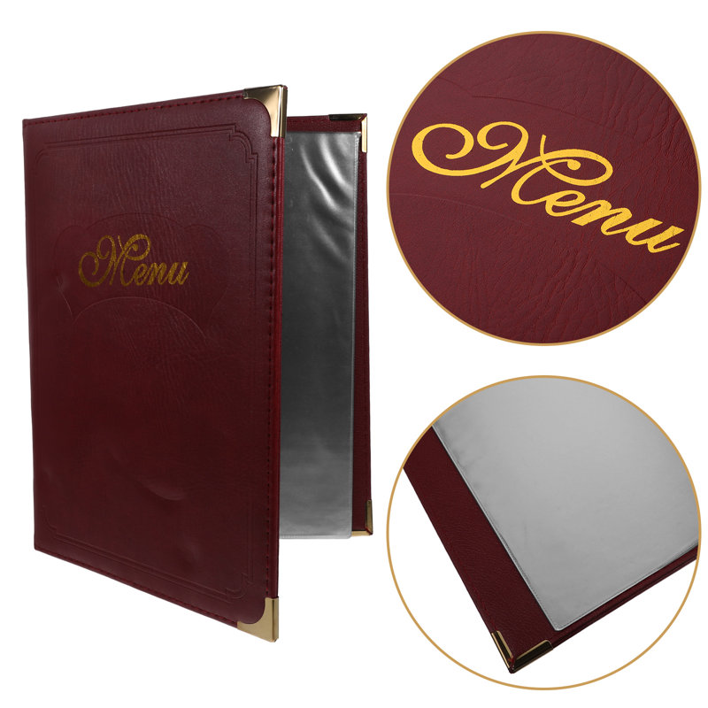 Menu Cover Holder Leather Menu Book A4 Menu Book Meal Price Folder Restaurant Menu Book