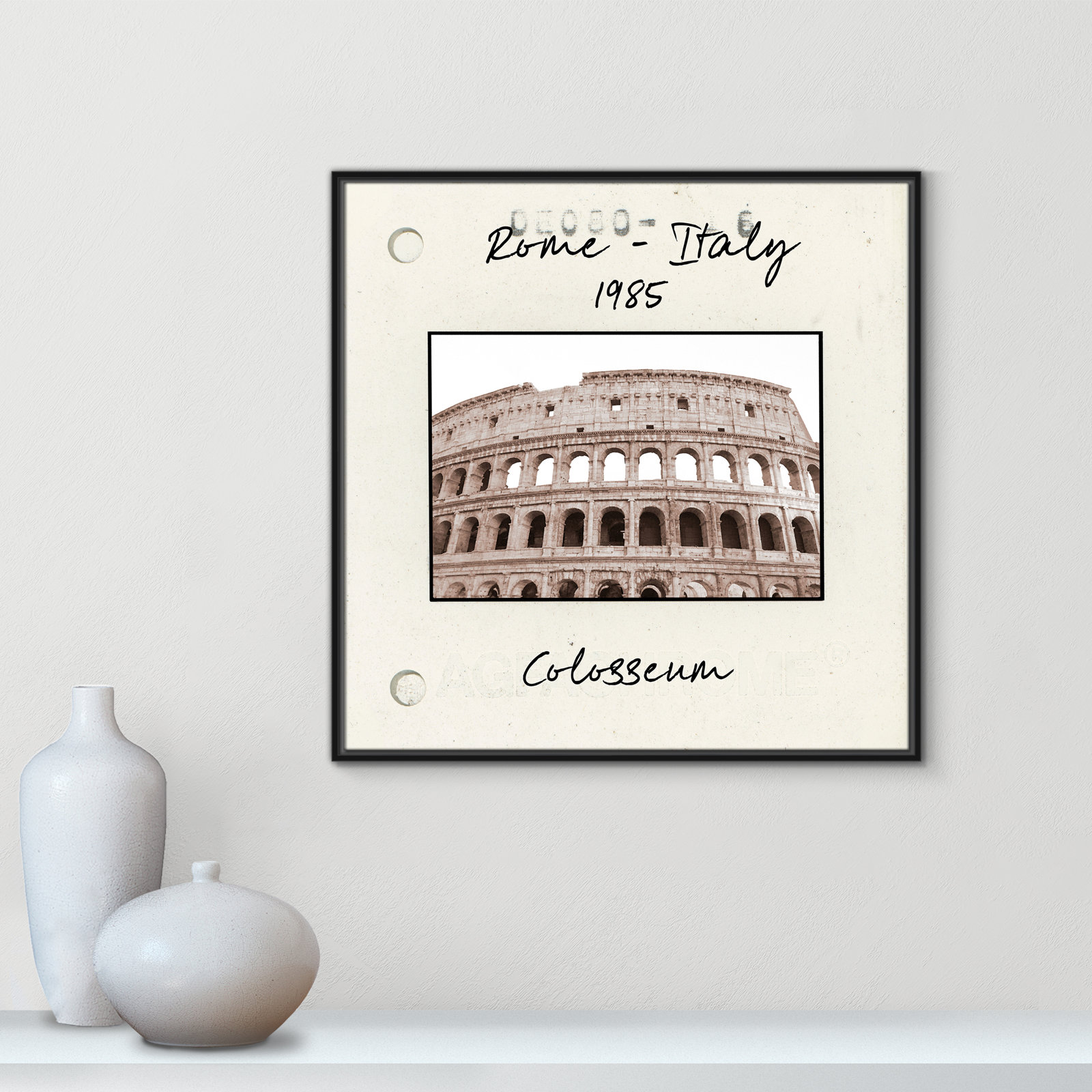 Rome, Italy - Colosseum Print by Natalie Carpentieri, 31.5" H x 31.5" W x 2" D, Black Floater Framed Canvas