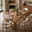 Table de salle à manger rectangulaire en bois de sapin massif 63 po pour 4-6, table de cuisine en bois naturel avec base à tréteaux et plateau de table épais de 2 po-133689931