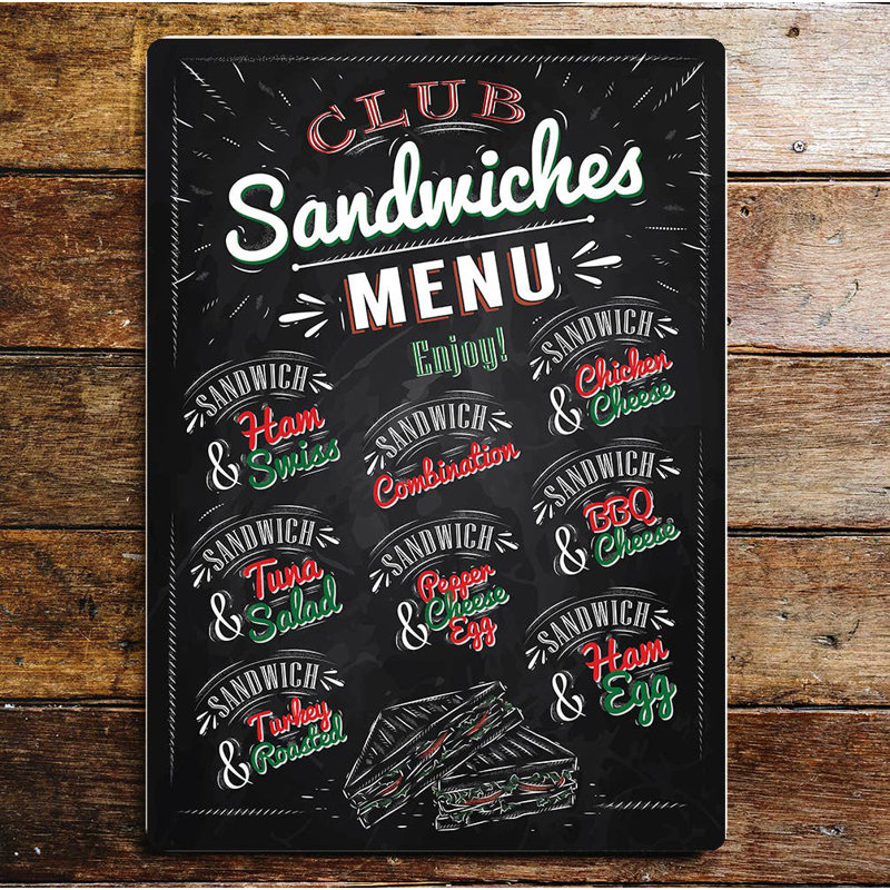 Food & Beverage Wall Decor on Metal, 20cm H x 15cm W