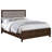 Anza Walnut Upholstered Eastern King Bed