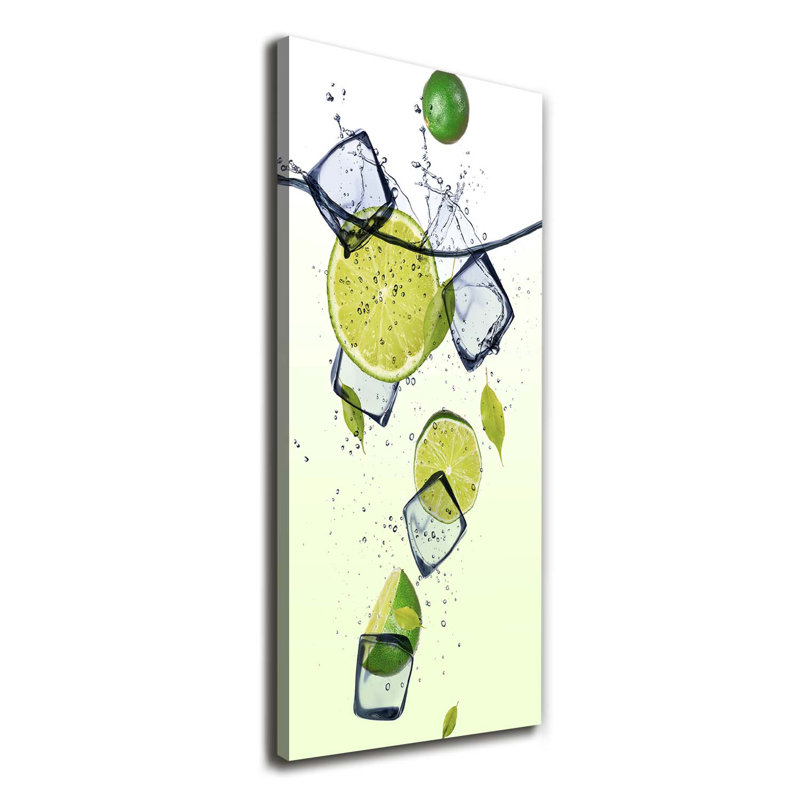 Limes And Ice - Wrapped Canvas Print