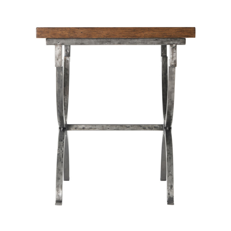 Avesta Finish Tavel Trestle Wood & Metal End Table