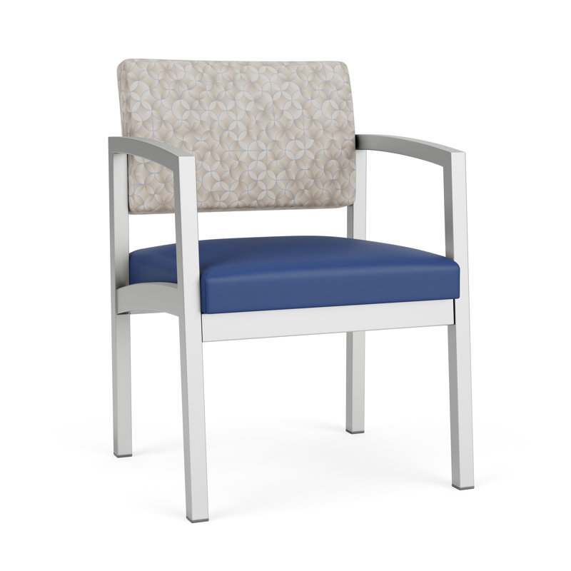 Chaise en acier Lenox, Argent argent, Kaleidoscope Iceberg - Sentry Surge
