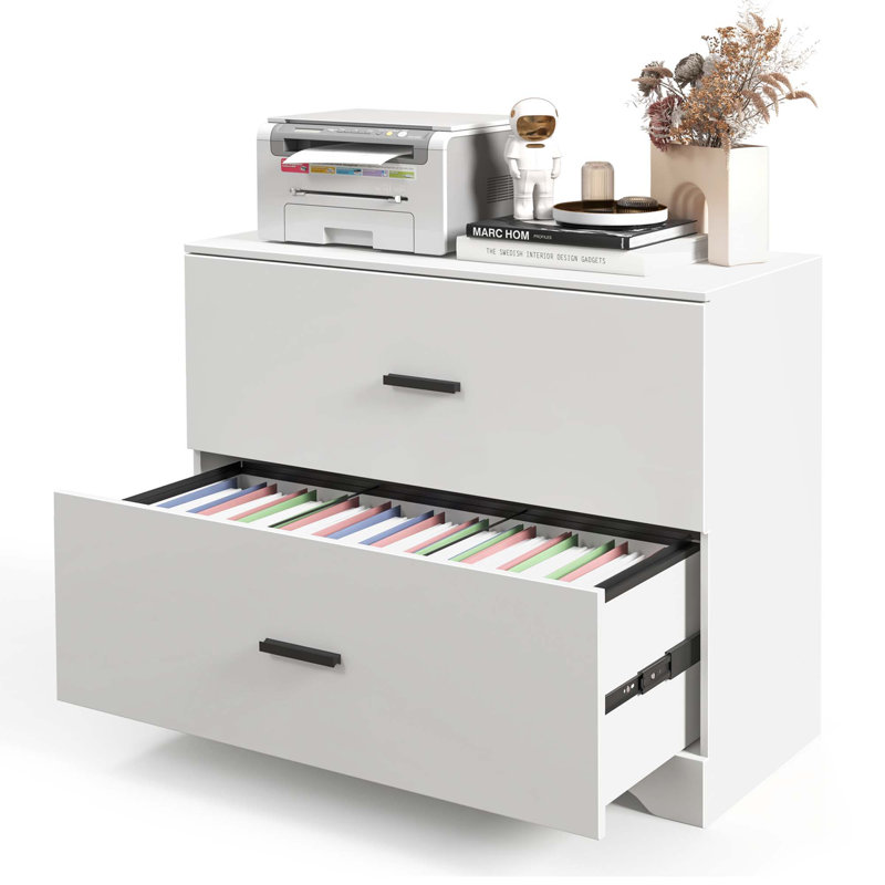 Bertenshaw 35.5'' Wide 2 -Drawer File Cabinet, White