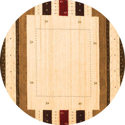 Tapis rose / brun tissé à la machine Shierra