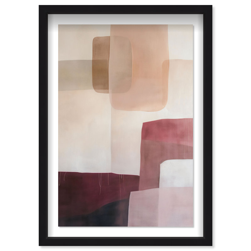 Ruby Dreams I Shadowbox Abstract Print by Oliver Gal, Black Frame, 10 x 15, 31.5"H x 21.5"W, Black Frame