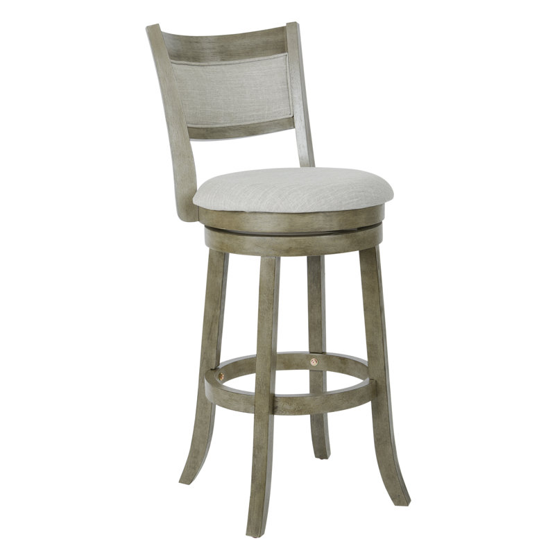 Tabouret tournant 30,5 "Saul, Gris Antique / Gris