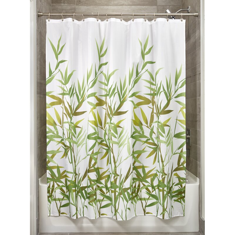 iDesign Anzu Floral Shower Curtain & Reviews | Wayfair