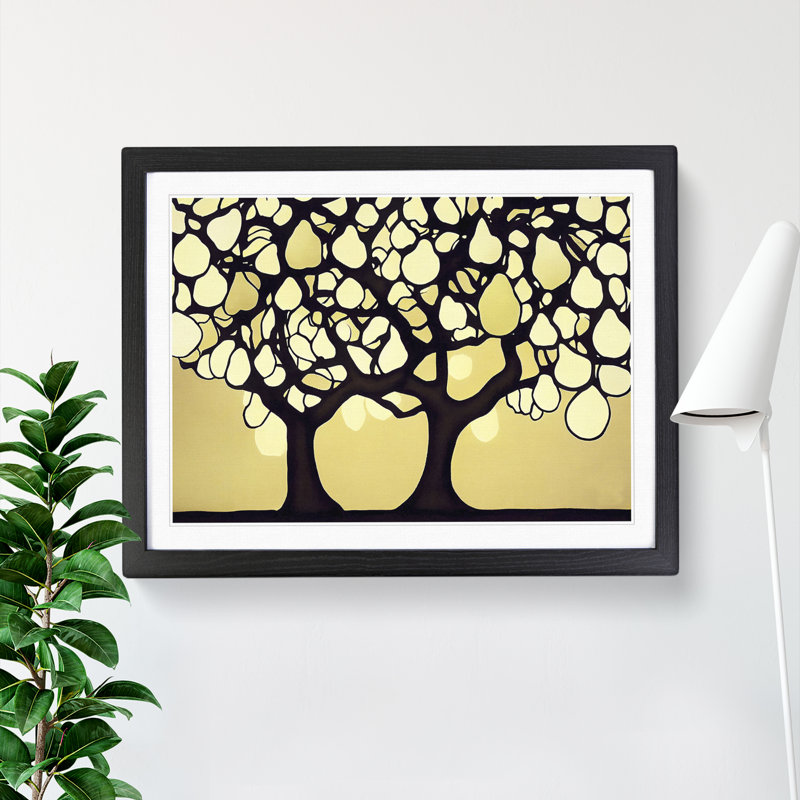 Peaceful Trees - Wall Art, Black Framed, 46cm H x 64cm W x 2cm D