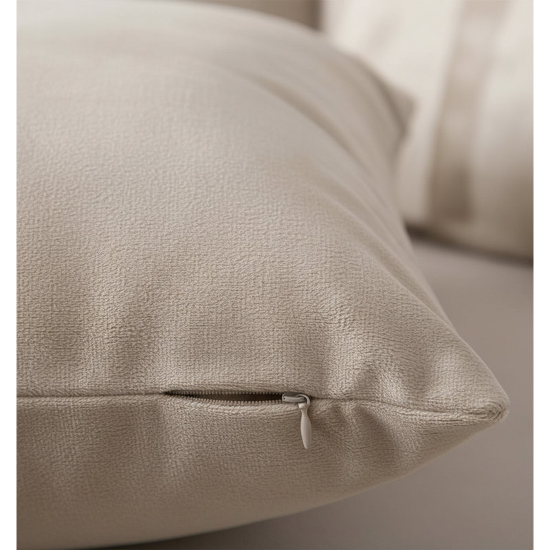 Brown Square Cushion, Beige