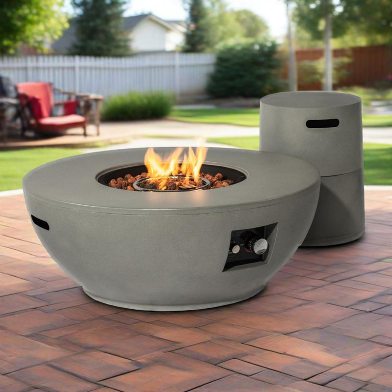 36" Propane Gas Fire Pit Table 2-Pieces