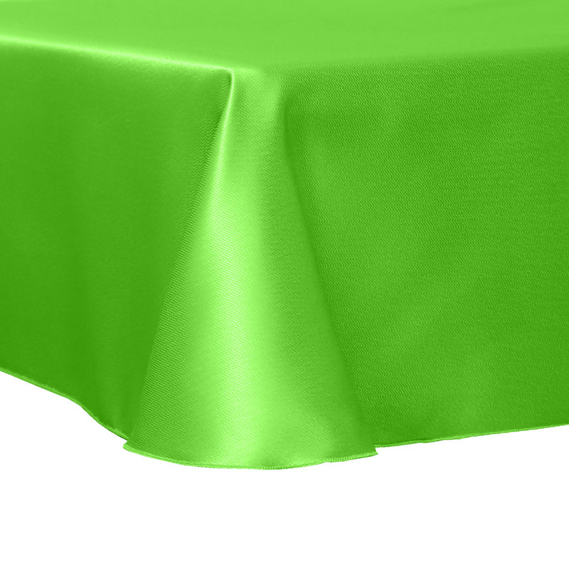 Ultimate Textile -10 Pack- Herringbone - Fandango 108 X 132-Inch Rectangular Tablecloth, Lime Green