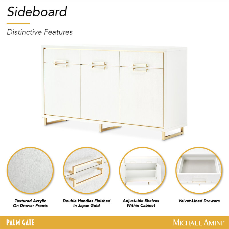 Palm Gate Sideboard - Cloud White