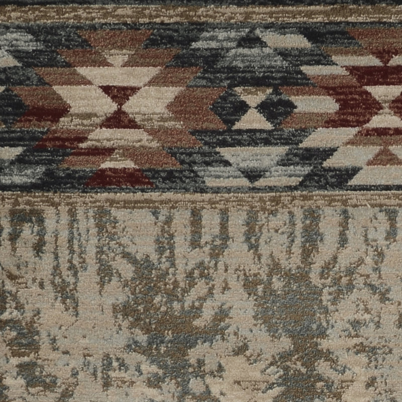 Tapis Mardell Southwestern, Tapis de couloir : 2 pi x 7 pi 7 po, Ivoire ivoire