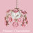 Single Glass Pendant With Pink Flowers