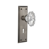 New York Plate with Decorative Keyhole and Chateau Door Knob