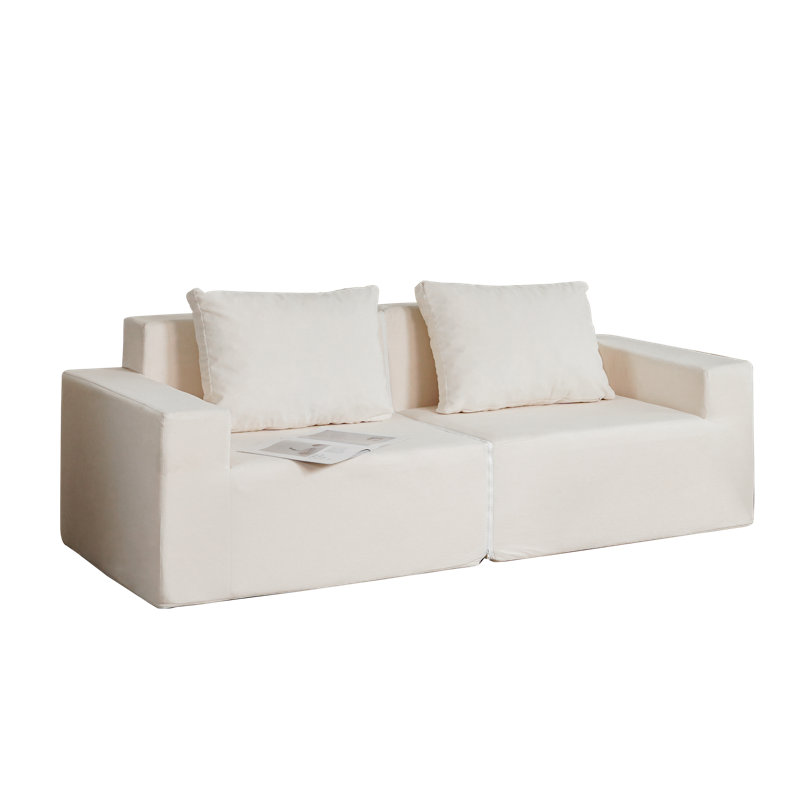 Convertible Ergonomic Polyester Sofa For Gaming And Relaxing - No Installation Needed With Waterproof Features
