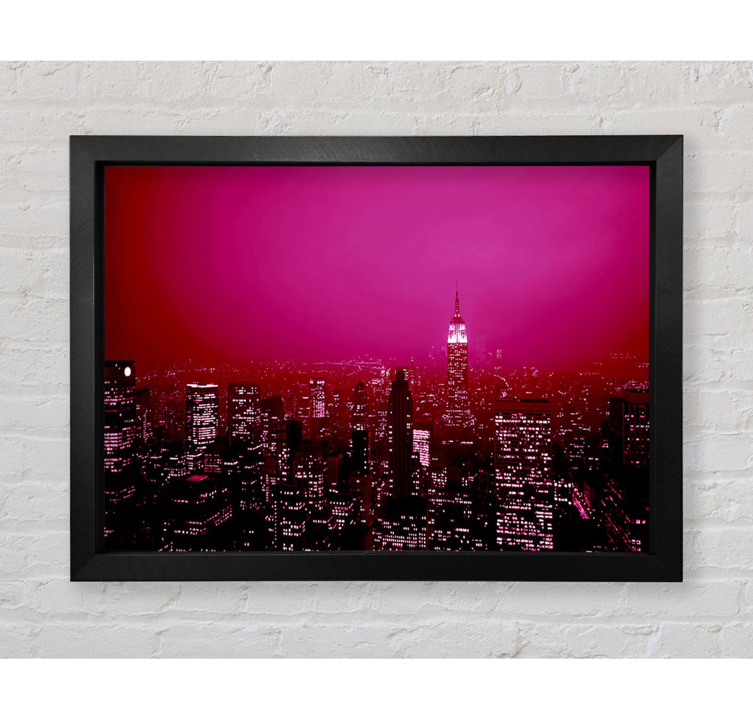 New York City Pink Skies - Einzelner Bilderrahmen Kunstdrucke