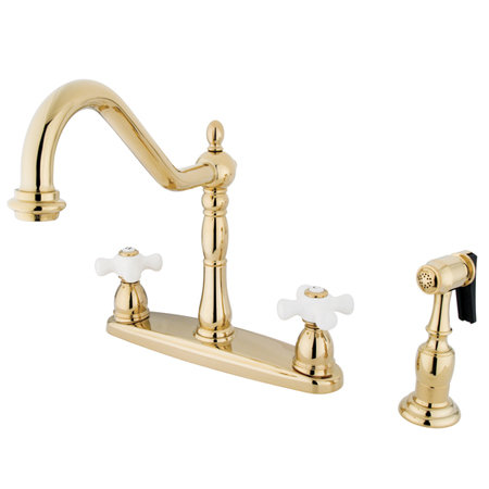 Heritage Double Handle Kitchen Faucet with Side Spray